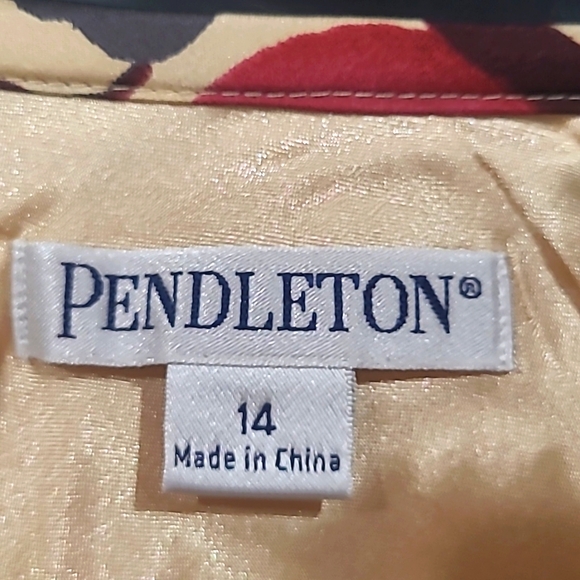 Pendleton Floral Silk Skirt Size 14 - Picture 2 of 4